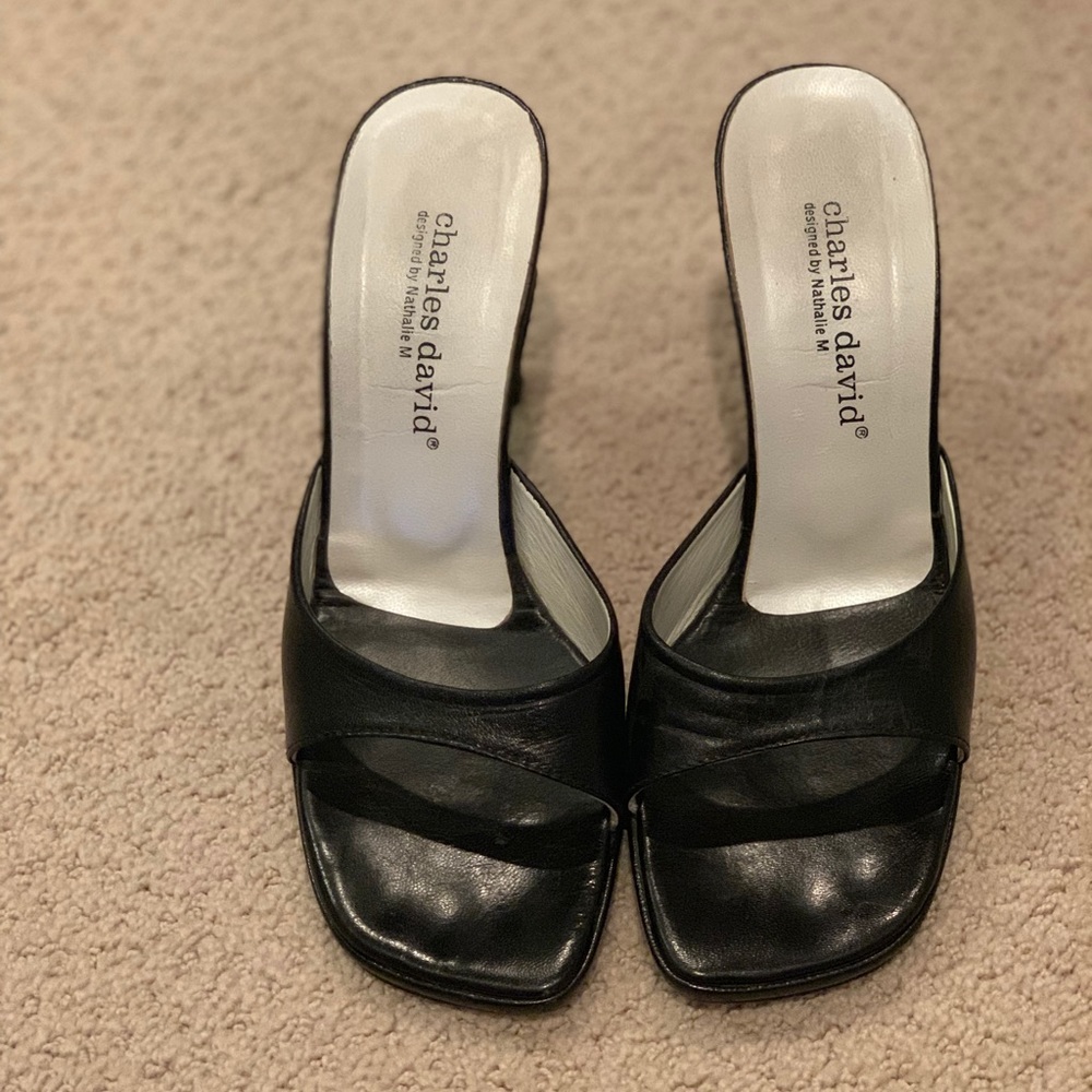 Charles David 3 1/2” Heel Sandals, Black